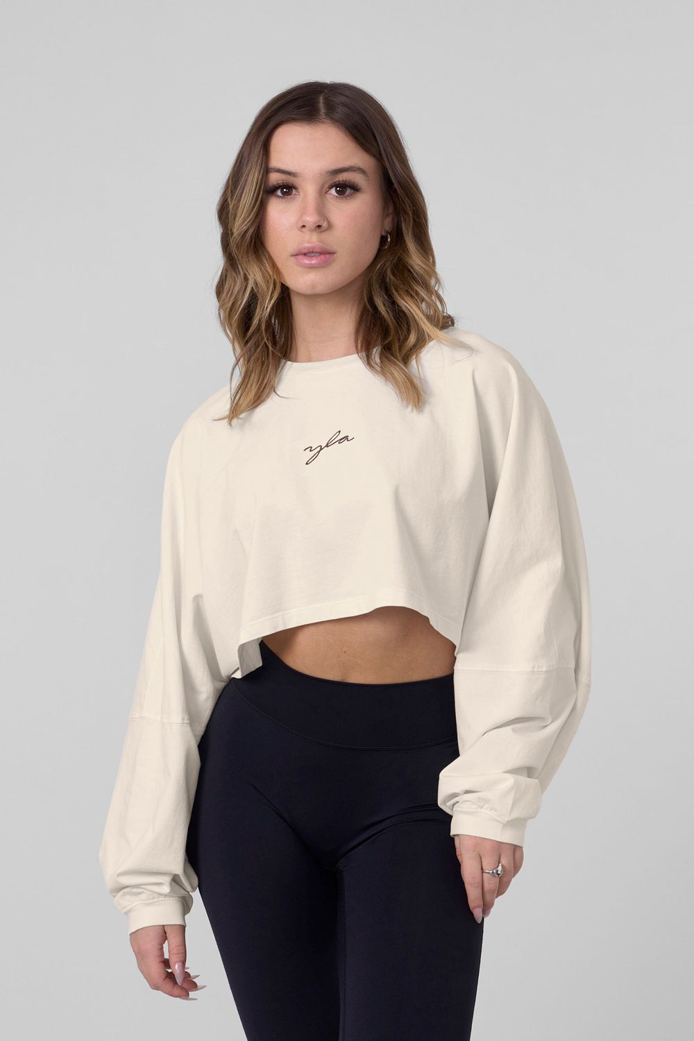 Beige Young LA W434 - Lazyday Longsleeve Top NZ | 4723651-DT