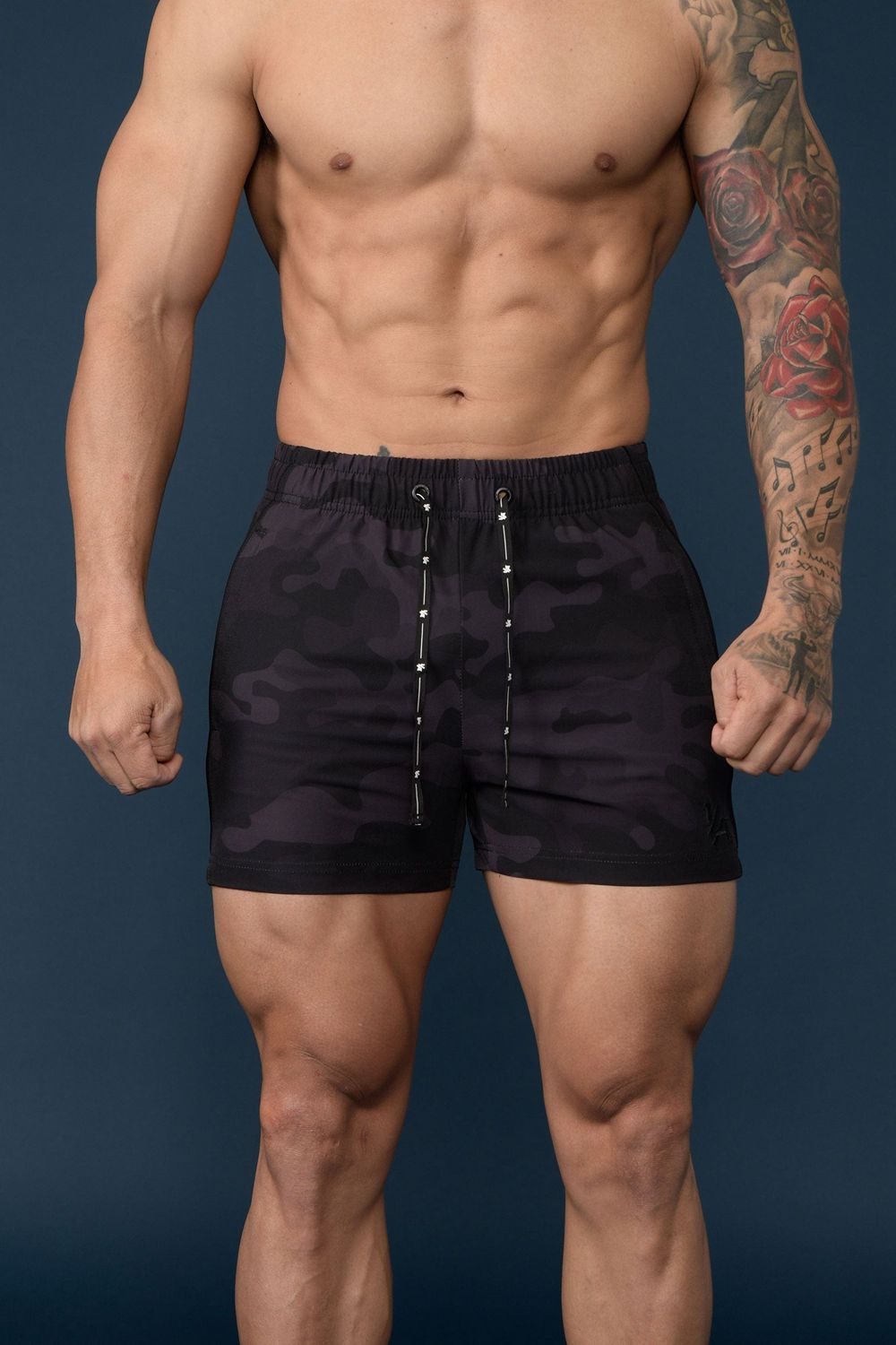 Black Young LA 101 Bodybuilding Short Shorts NZ | 2089347-VC