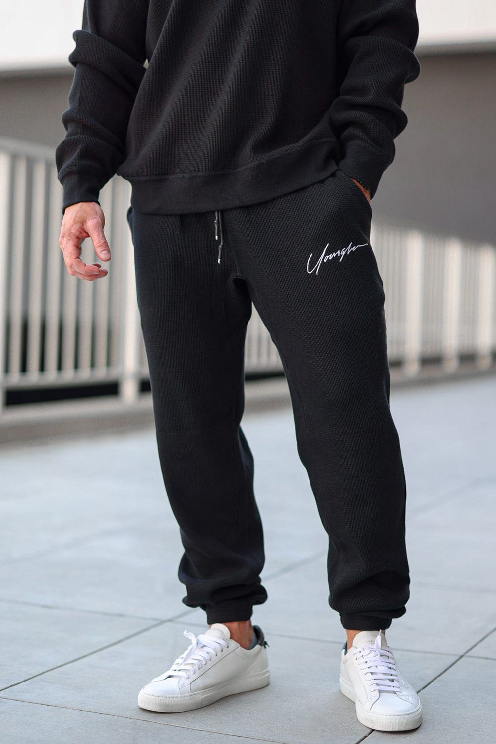 Black Young LA 207 Cozy Thermal Joggers NZ | 2741608-IK