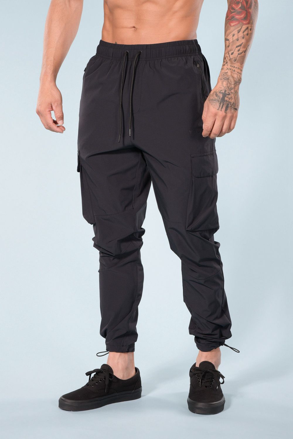 Black Young LA 218 Travel Cargo Joggers NZ | 5849760-SN