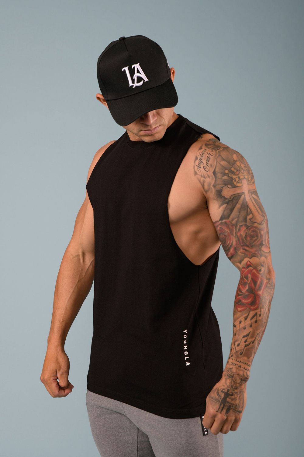 Black Young LA 317 Delt Tanks NZ | 1627394-RN