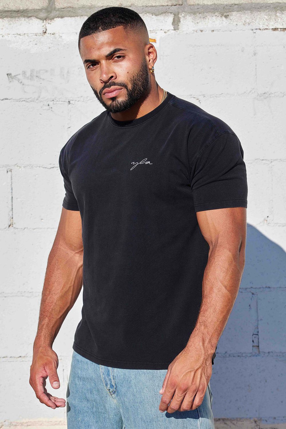 Black Young LA 466 Tailored Tees NZ | 5237460-LR