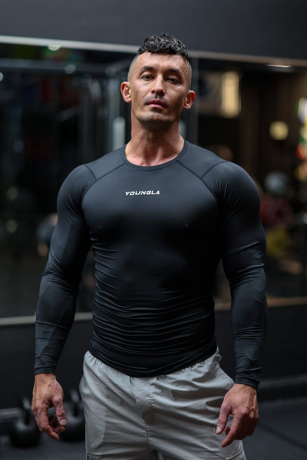 Black Young LA 830 - Flexfit Compression Longsleeves NZ | 7569203-TY