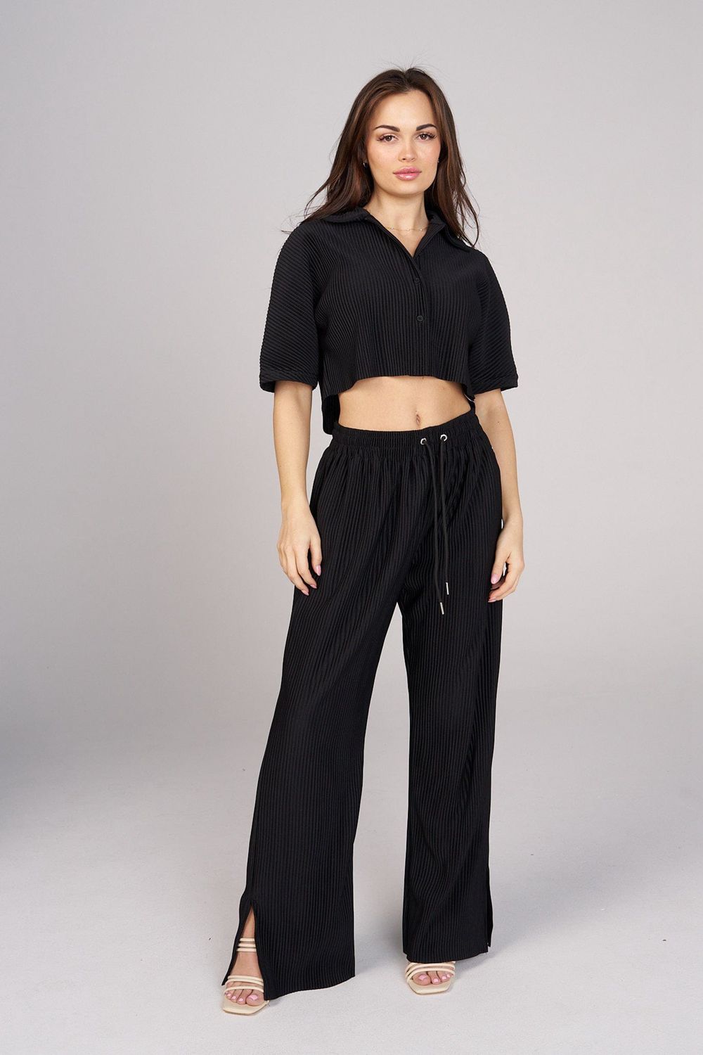 Black Young LA W244 Aria Pleated Pants NZ | 5386921-FR