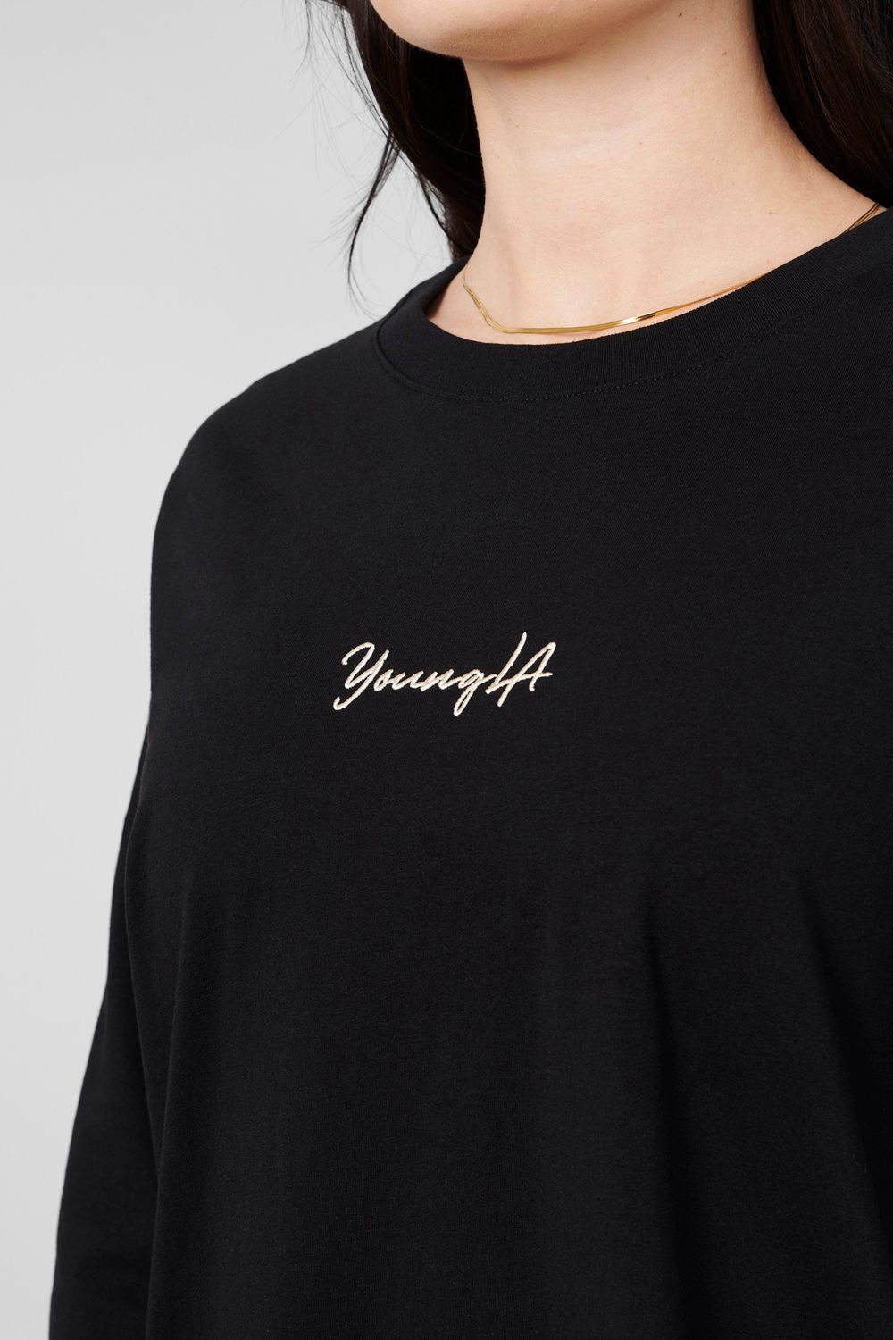 Black Young LA W416 Retro Long Sleeve Fall 23 NZ | 0826349-FK