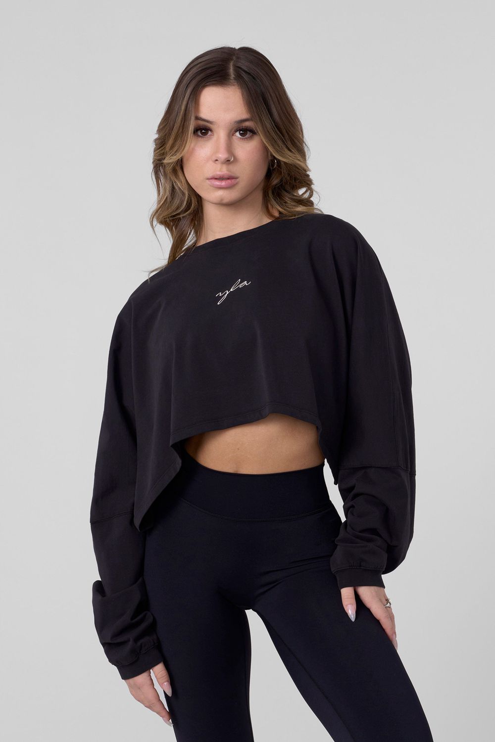 Black Young LA W434 - Lazyday Longsleeve Top NZ | 3097418-RG