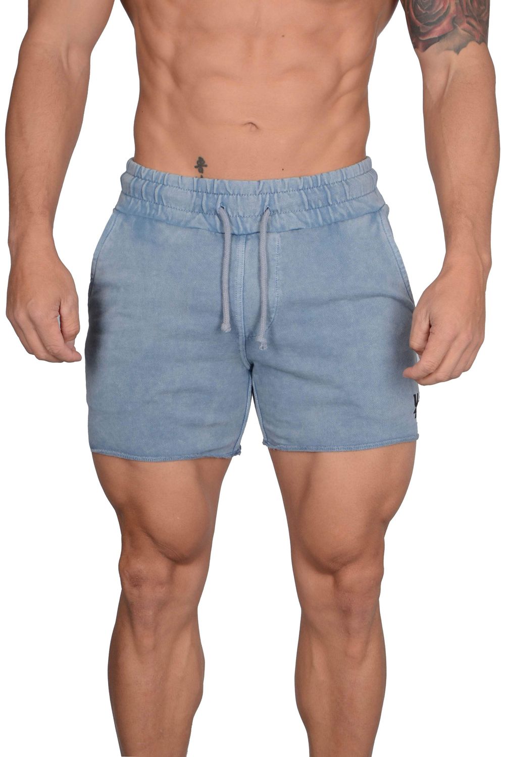 Blue Young LA 102 Bodybuilding French Terry Shorts NZ | 0715962-BK