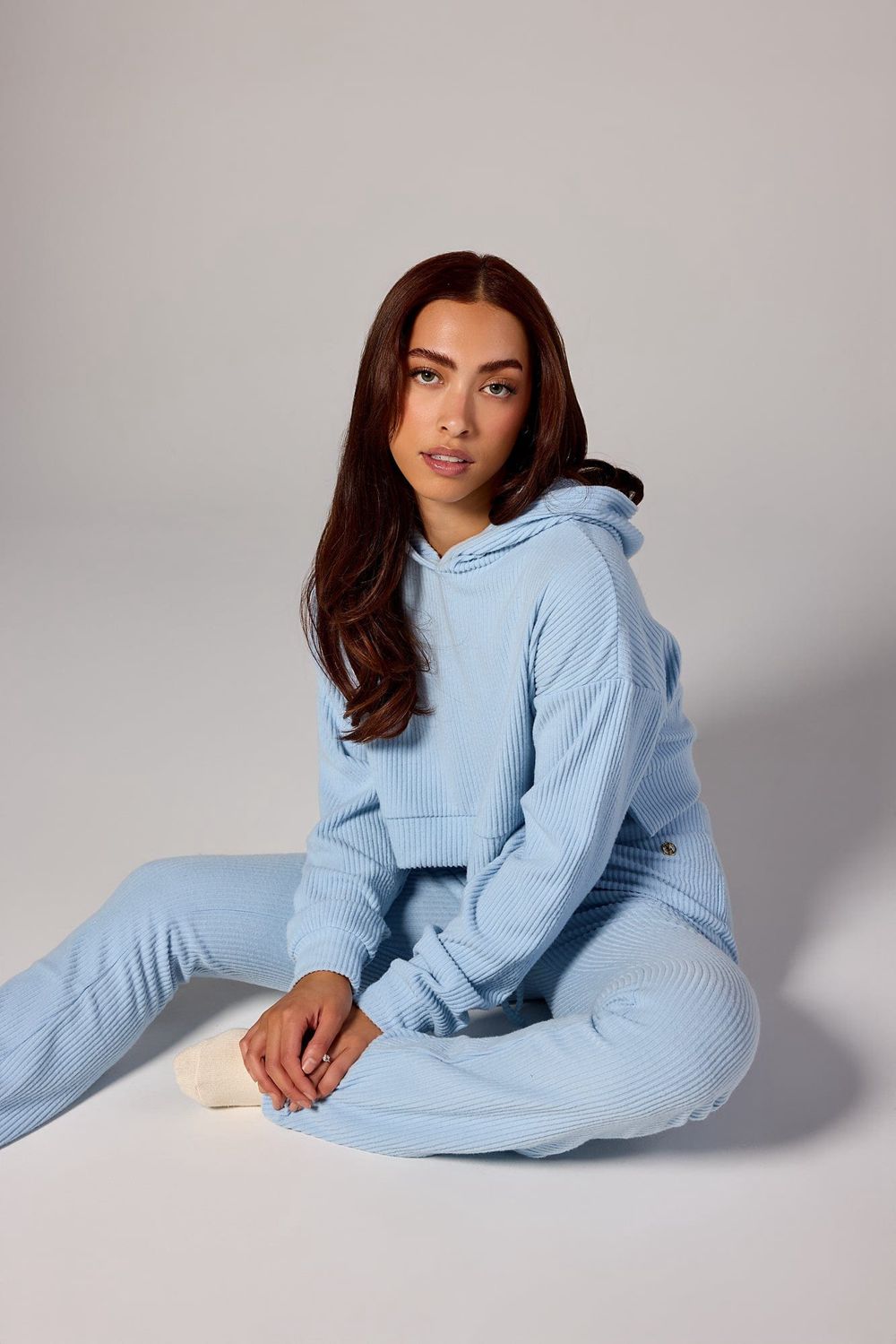 Blue Young LA W545 Ava Crop Hoodie NZ | 0154792-WD