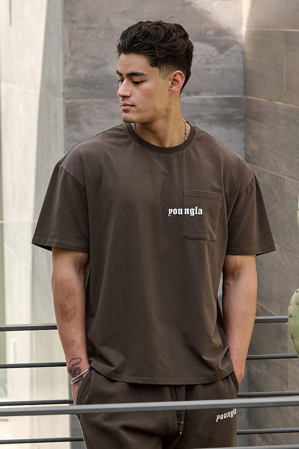 Brown Young LA 416 Eternal Pocket Tees NZ | 4297861-VL