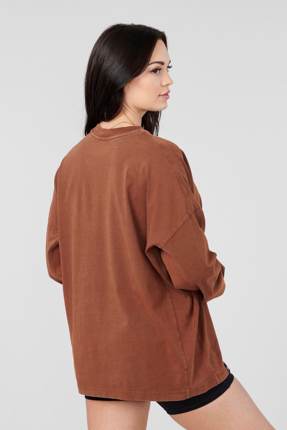 Brown Young LA W416 Retro Long Sleeve Fall 23 NZ | 7031846-UB