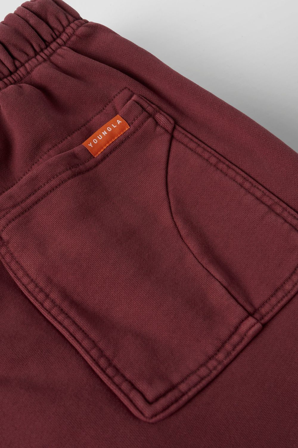 Burgundy Young LA 2078 - Minimal No Cuff Joggers NZ | 6354720-GT