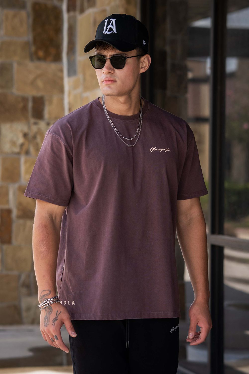 Burgundy Young LA 414 Signature Tees NZ | 7156802-SK