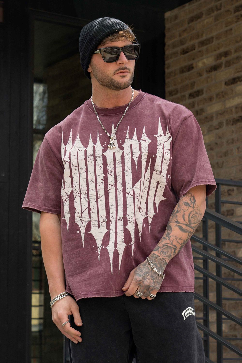 Burgundy Young LA 4156 - Revenge Tees NZ | 7058426-CM