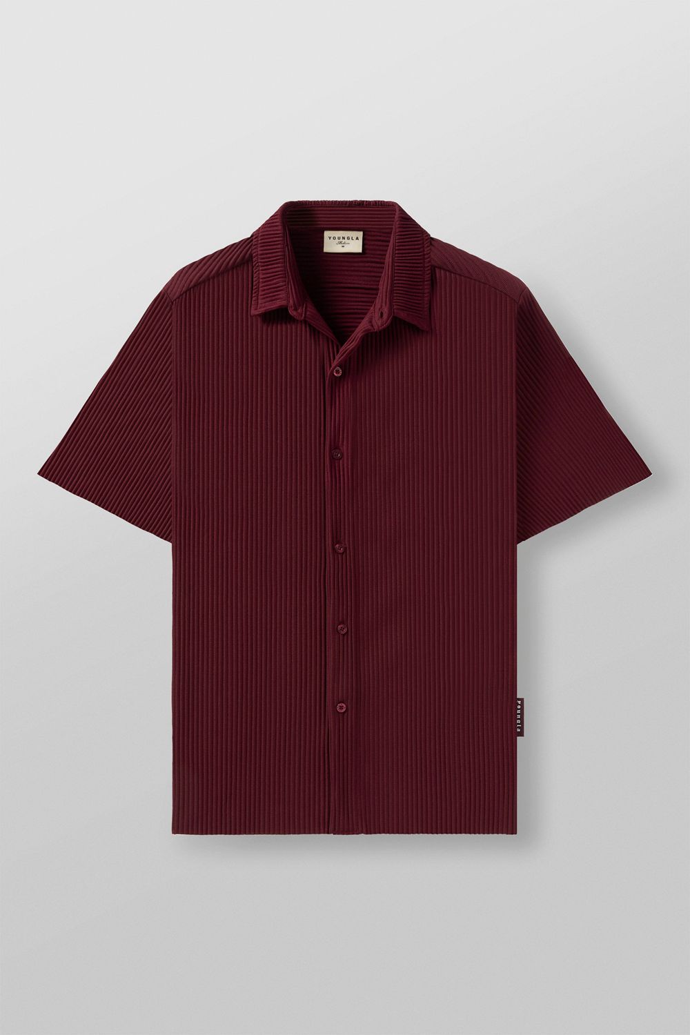 Burgundy Young LA 448 - Pleated Festival Shirts NZ | 0428756-FT