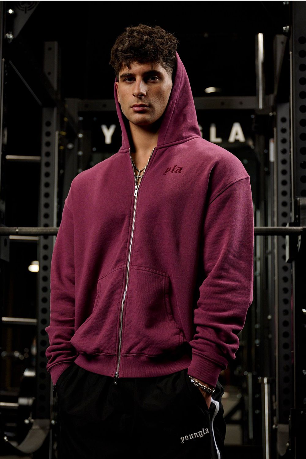 Burgundy Young LA 514 - Monarch Zip-Up Hoodie 2.0 NZ | 6120574-NY