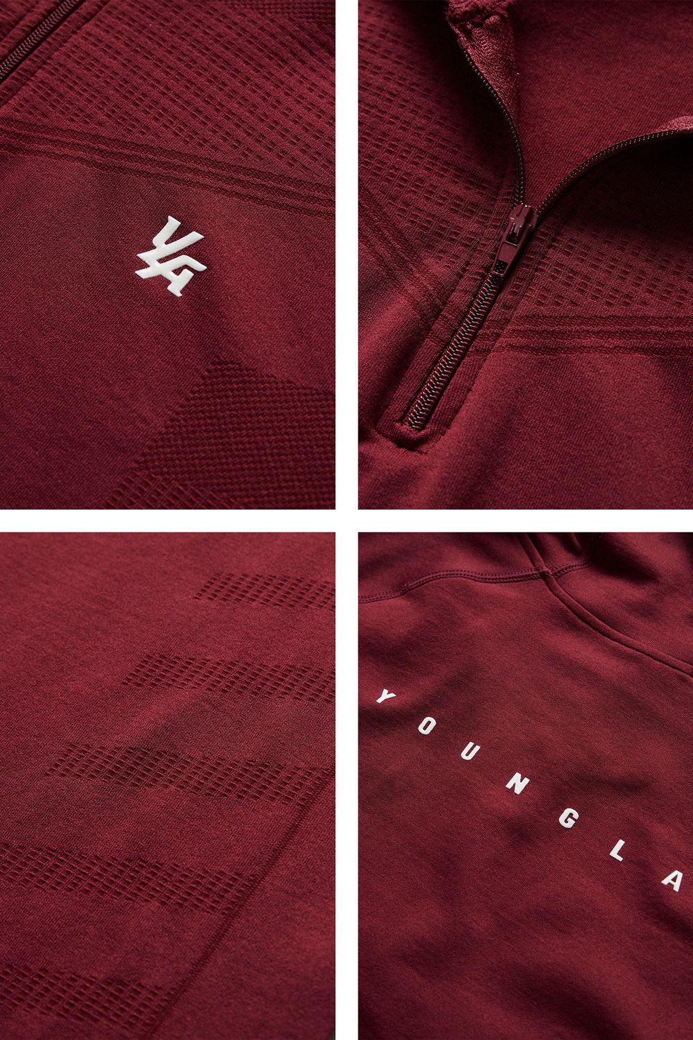 Burgundy Young LA 832 - Supervillain Compression Hoodies NZ | 7053986-PB