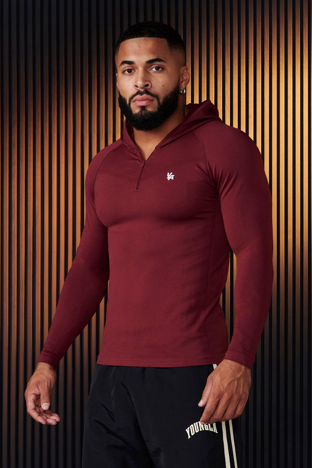 Burgundy Young LA 832 - Supervillain Compression Hoodies NZ | 7053986-PB