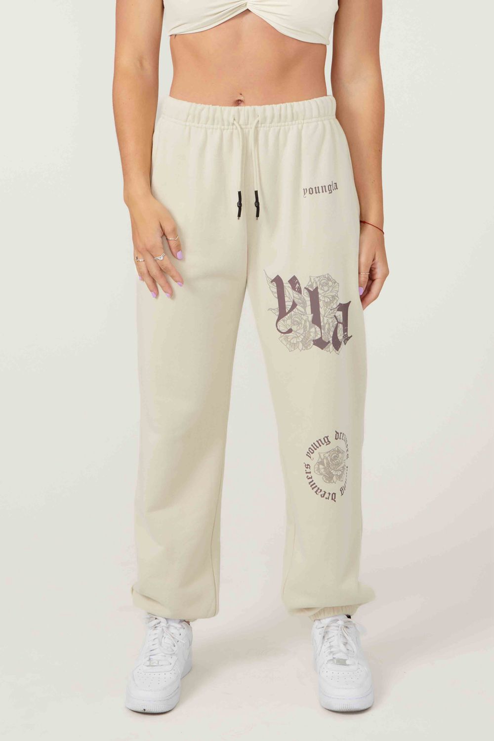 Cream Young LA W224 Rose Joggers NZ | 9367142-MQ