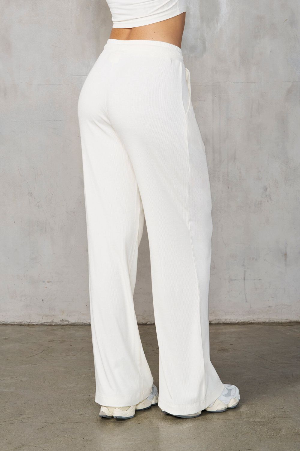 Cream Young LA W249 Ivy Ribbed Pants NZ | 1650423-WV