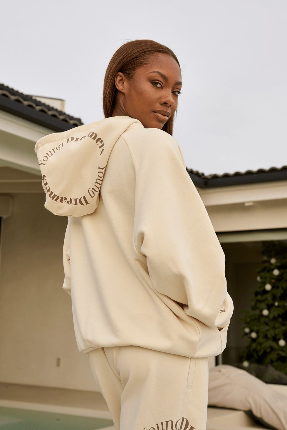 Cream Young LA W516 Revolve Hoodie NZ | 2438679-LV