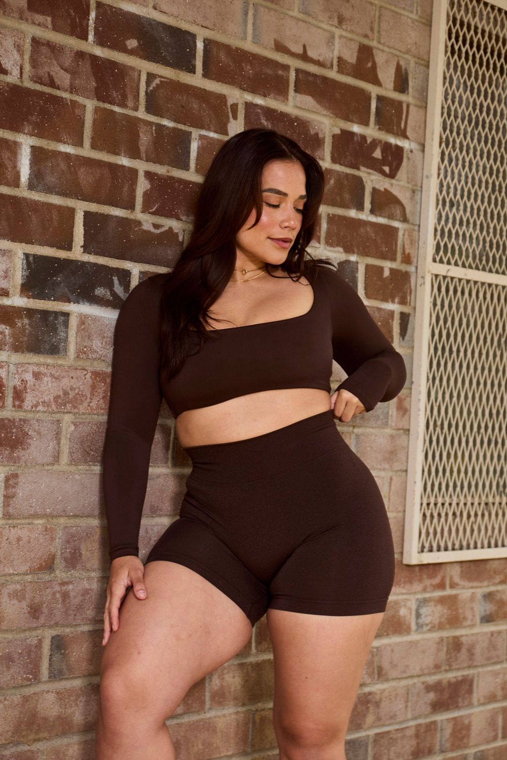 Dark Brown Young LA W133 - Curve Seamless Shorts NZ | 4392580-OH