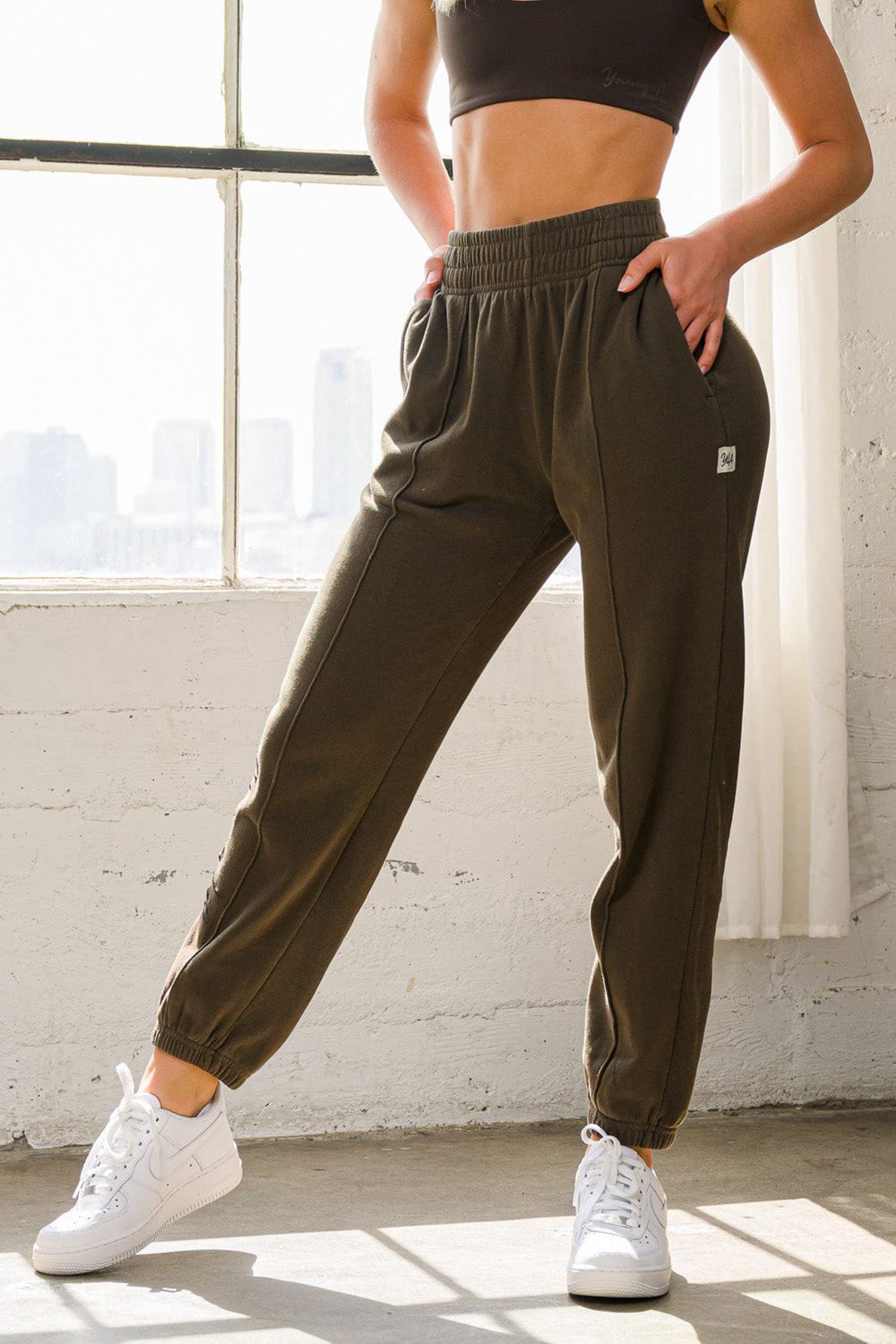 Dark Brown Young LA W202 - Script Joggers NZ | 5819267-ED