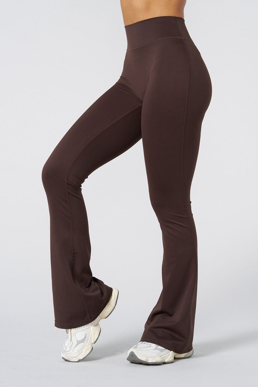 Dark Brown Young LA W227 - Curve Flare Leggings NZ | 8031627-KA