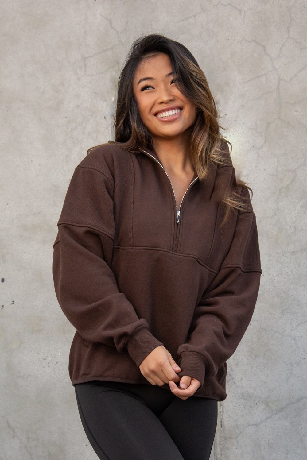 Dark Brown Young LA W504 Throwback Pullover NZ | 6257138-YN