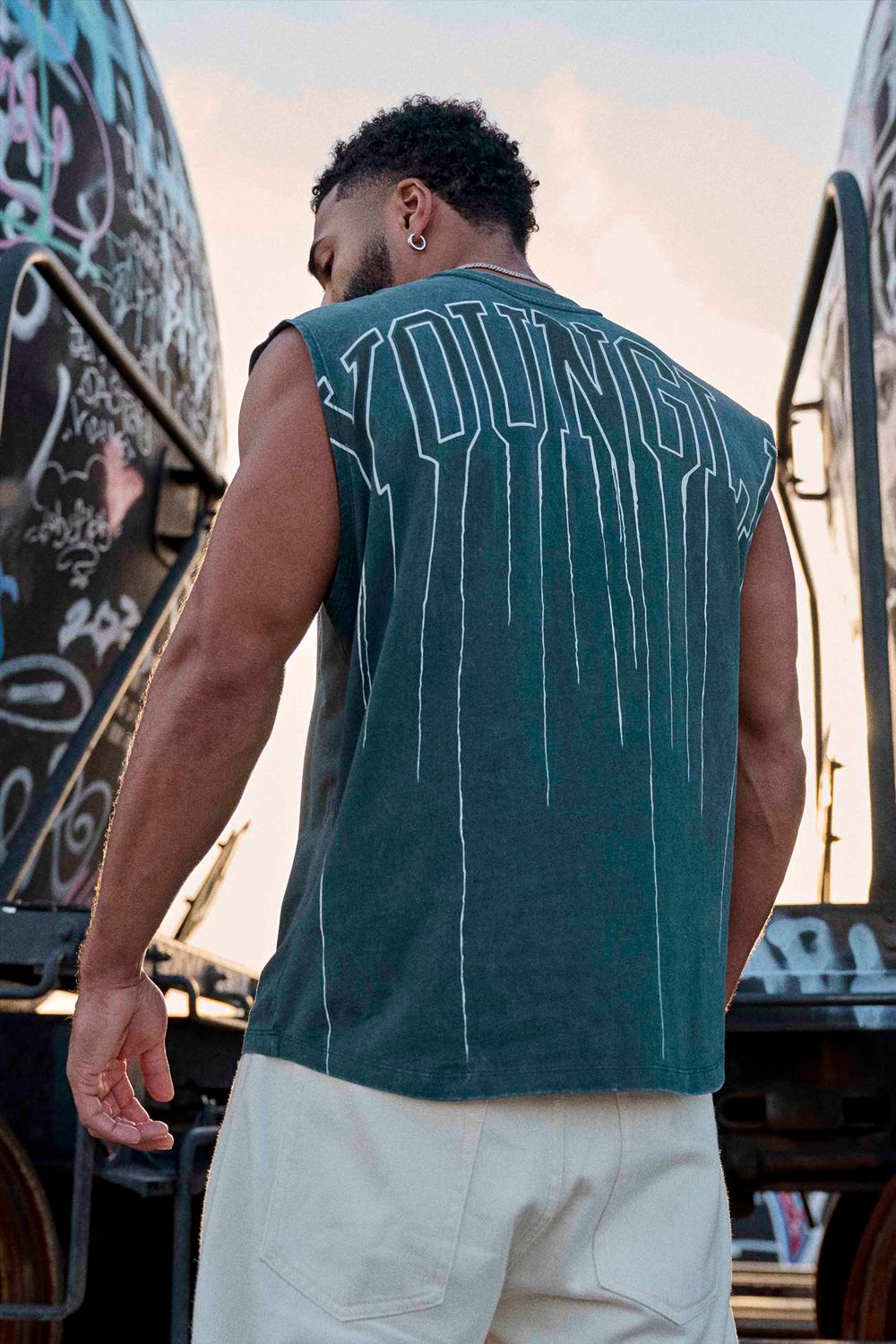 Green Young LA 3031 - Drip Muscle Tanks NZ | 2713895-XK