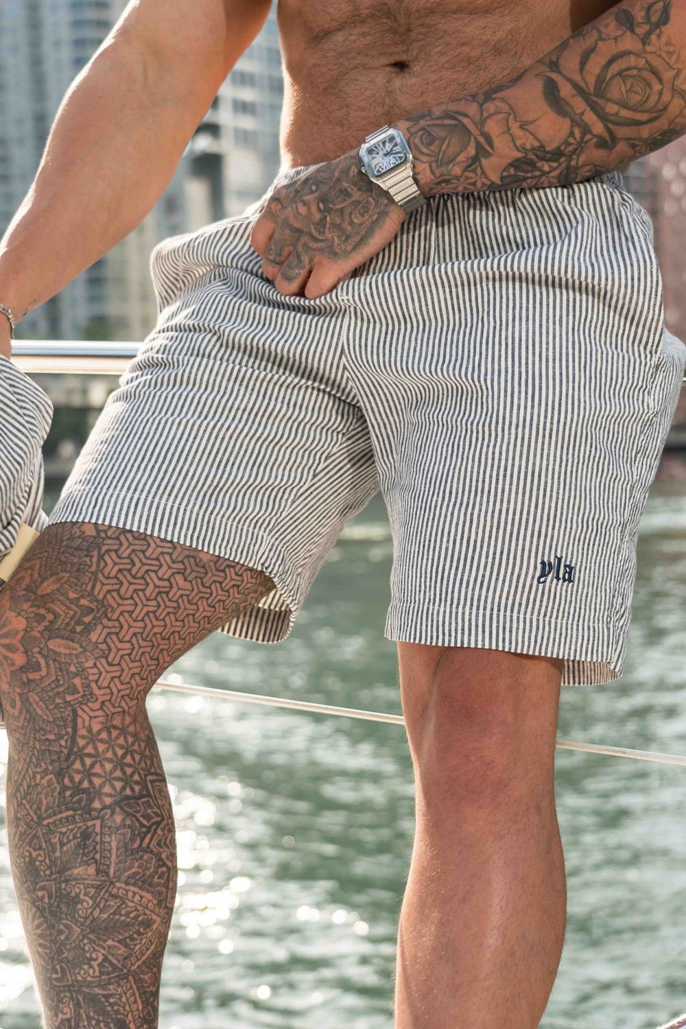 Grey Young LA 147 - Simply Linen Shorts NZ | 0158327-TM