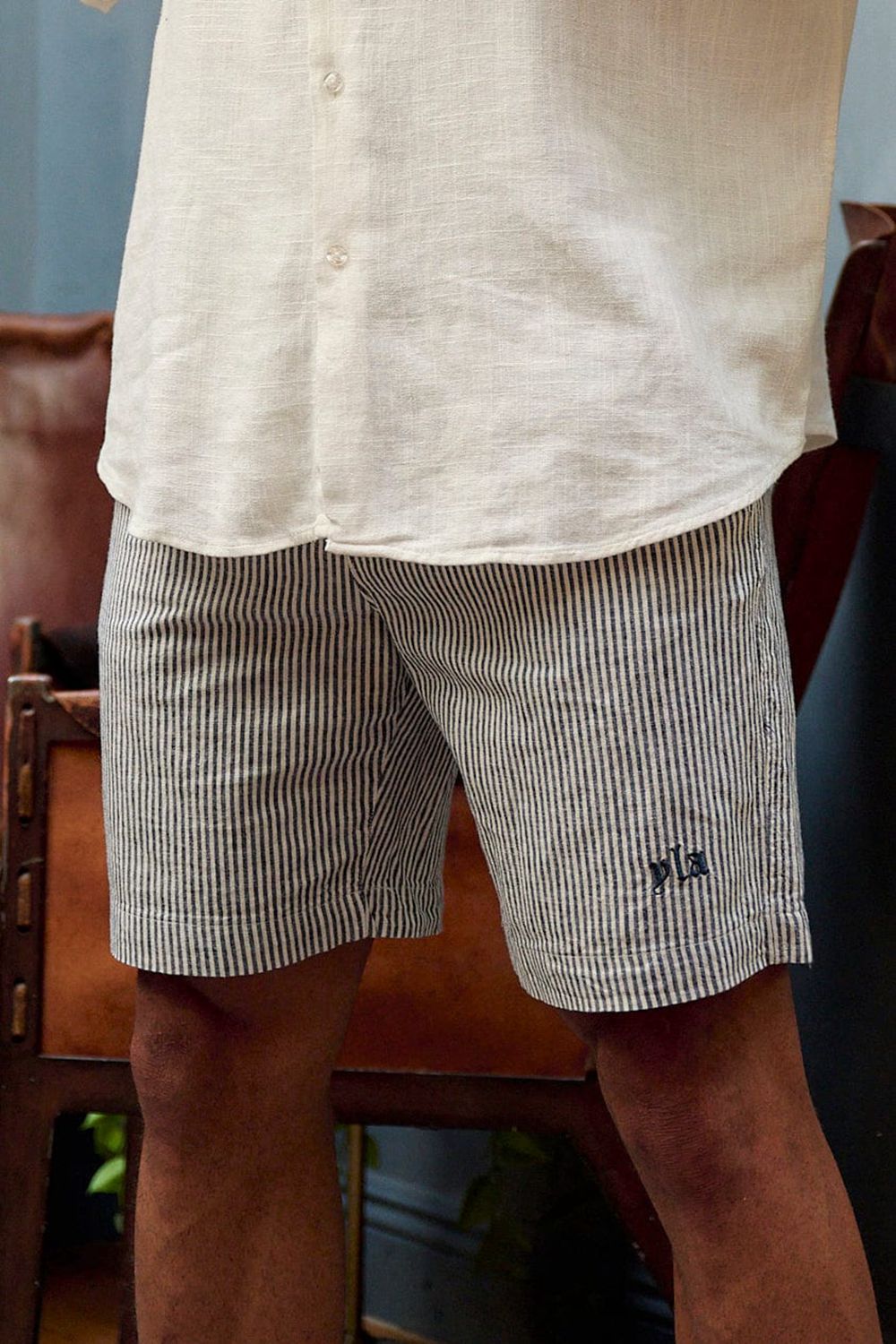 Grey Young LA 147 - Simply Linen Shorts NZ | 0158327-TM