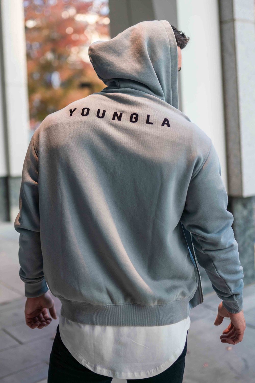 Grey Young LA 515 Monarch Zip-Up Hoodie NZ | 5786039-XR