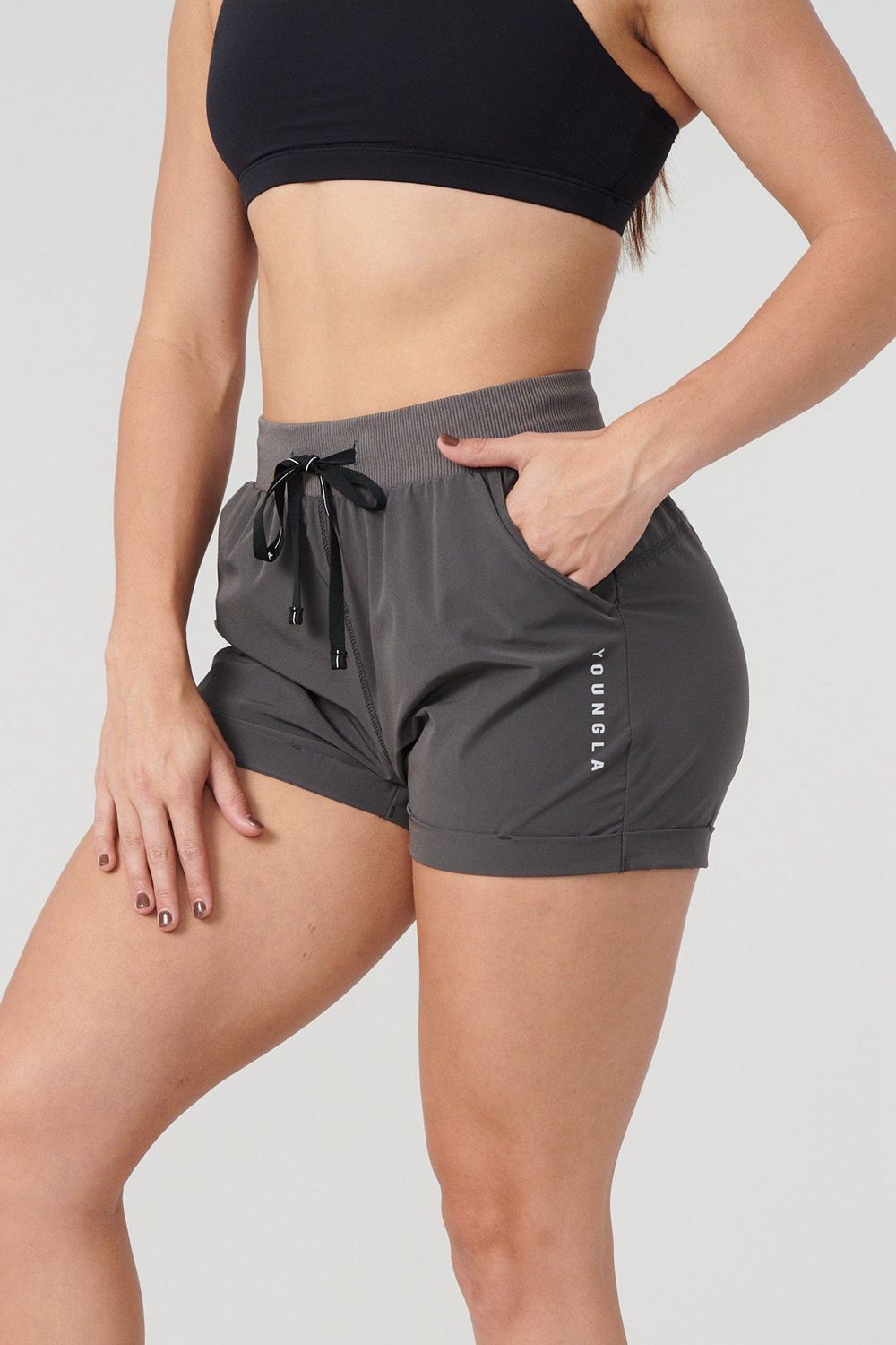 Grey Young LA W104 Velocity Running Shorts NZ | 9516837-EB