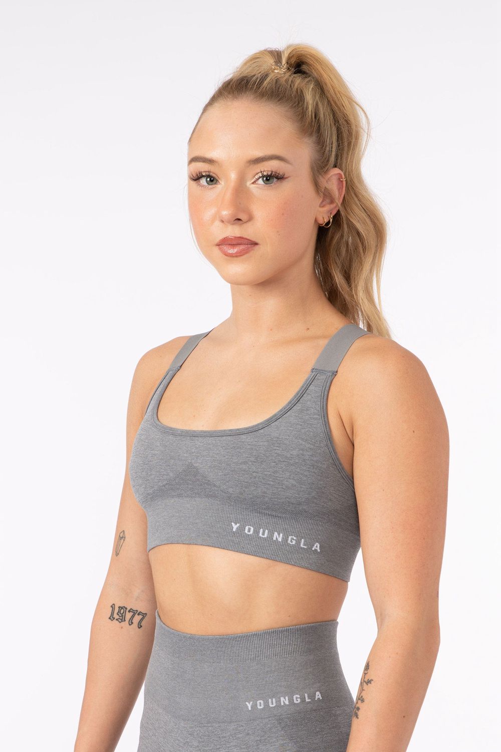 Grey Young LA W308 Seamless Sports Bra NZ | 0243679-KJ