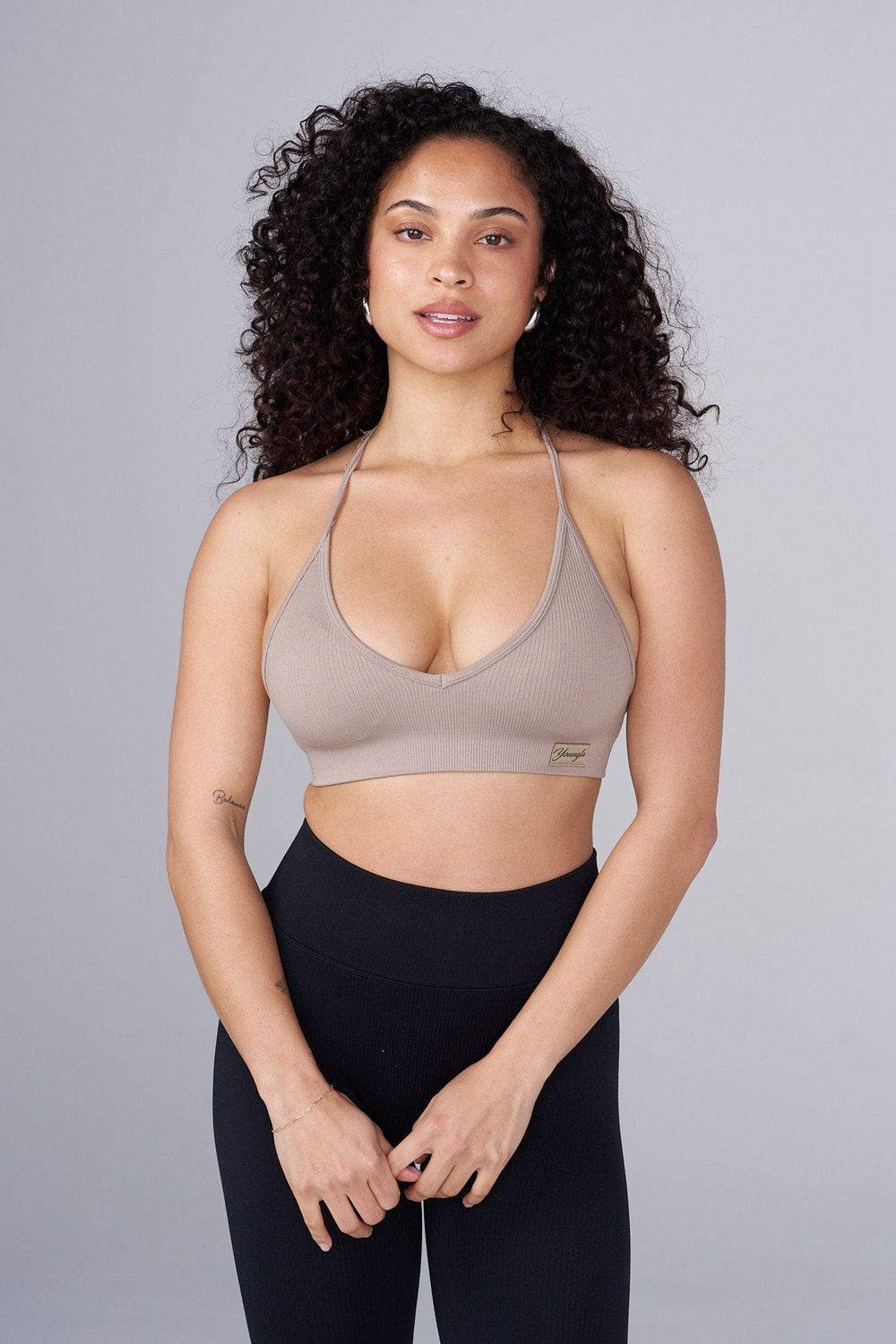 Grey Young LA W343 Ribbed Seamless Bra NZ | 7193268-UP