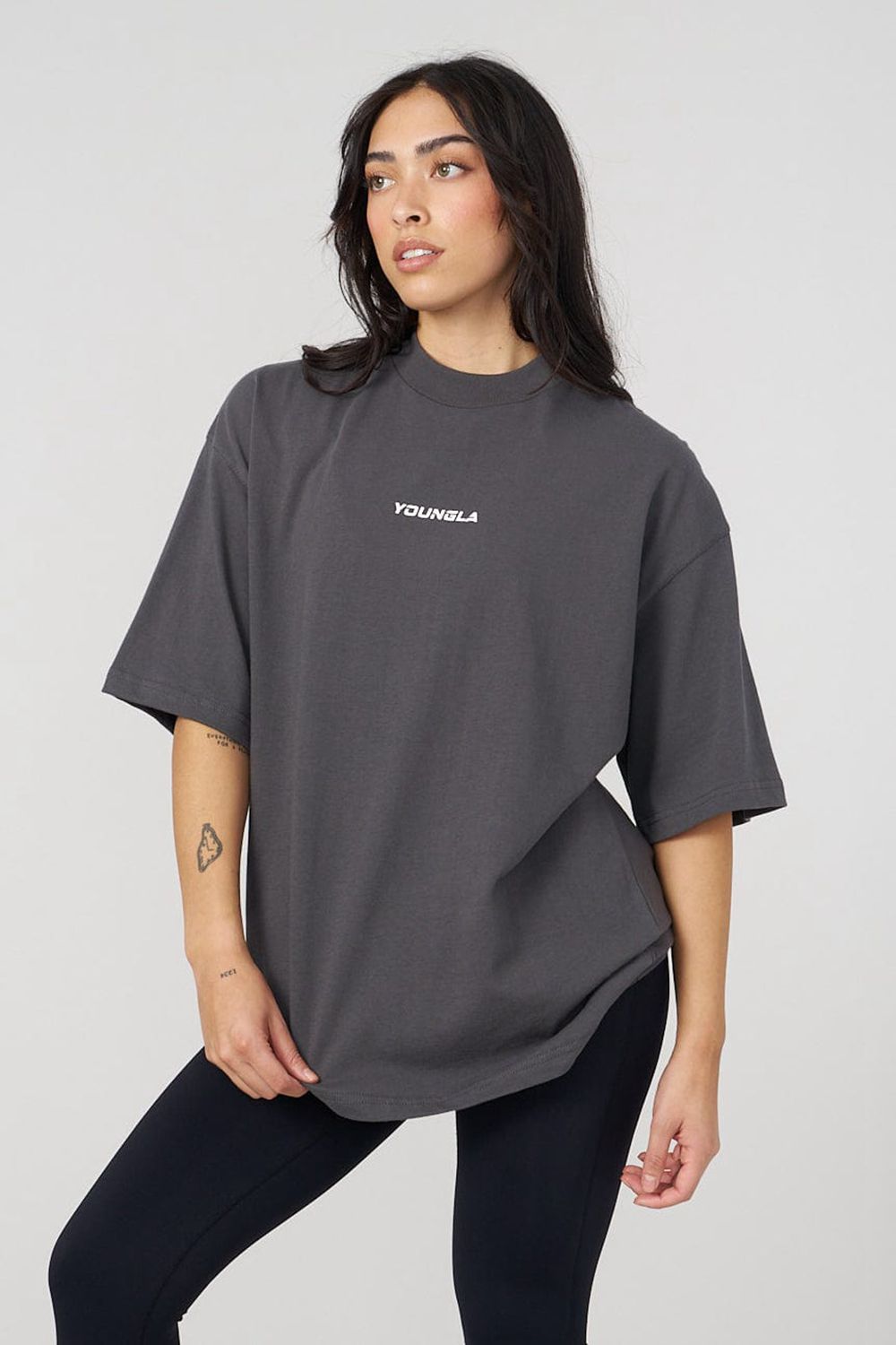 Grey Young LA W440 Digital Oversized Tee NZ | 7409861-TU