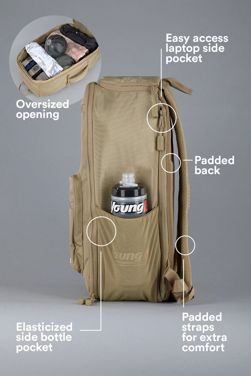 Khaki Young LA 730 Expedition Backpacks NZ | 5437201-YK