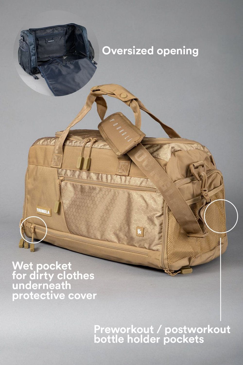 Khaki Young LA 740 Elite Duffle Bags NZ | 8164290-SZ