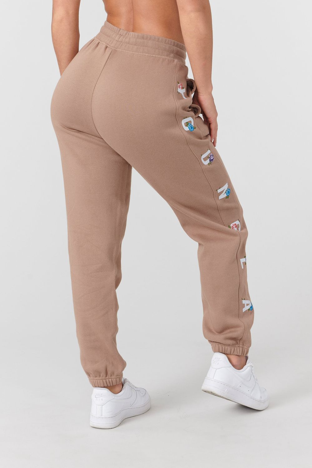 Khaki Young LA W203 Winter Bloom Joggers NZ | 7918024-XN