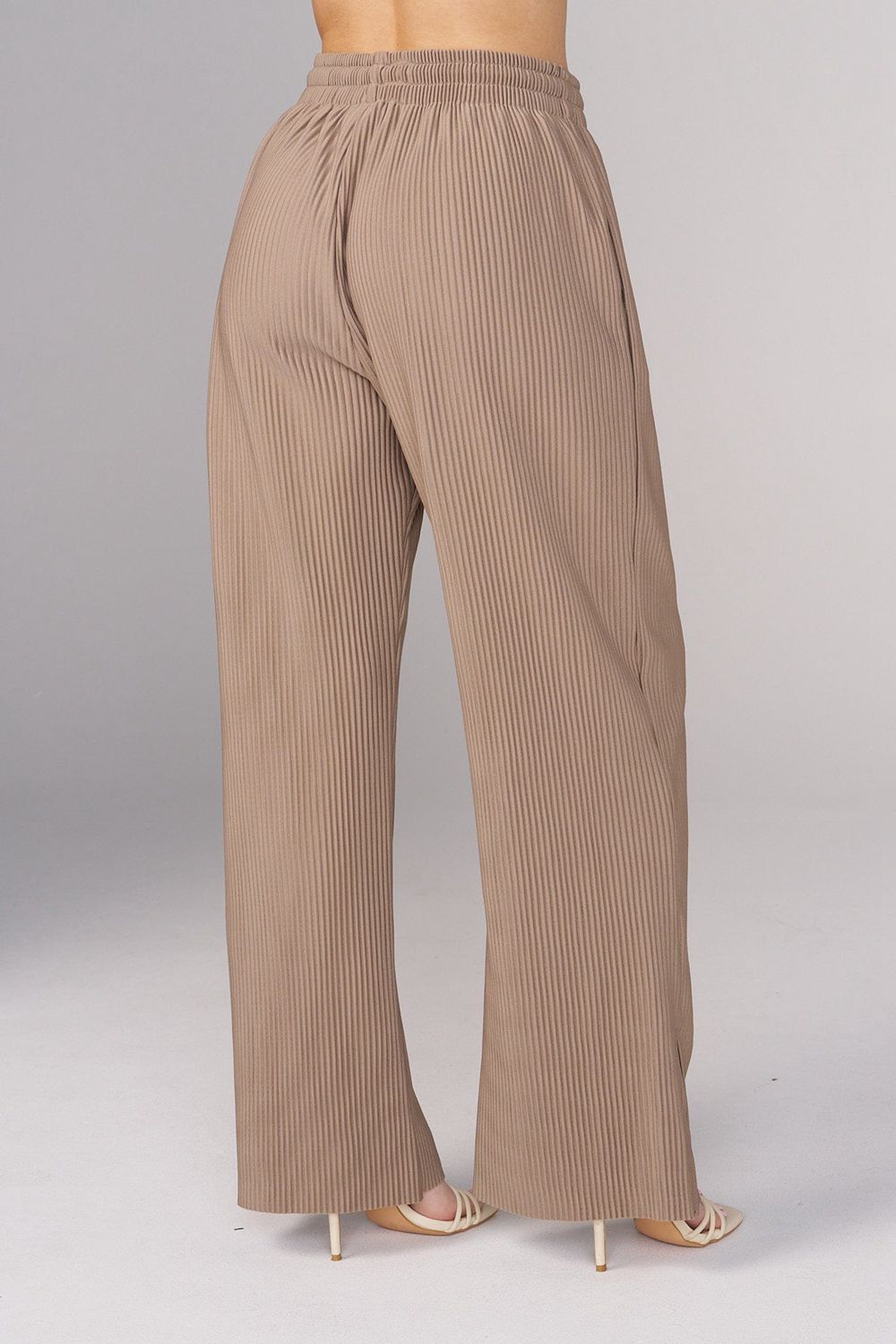 Khaki Young LA W244 Aria Pleated Pants NZ | 4760382-EV