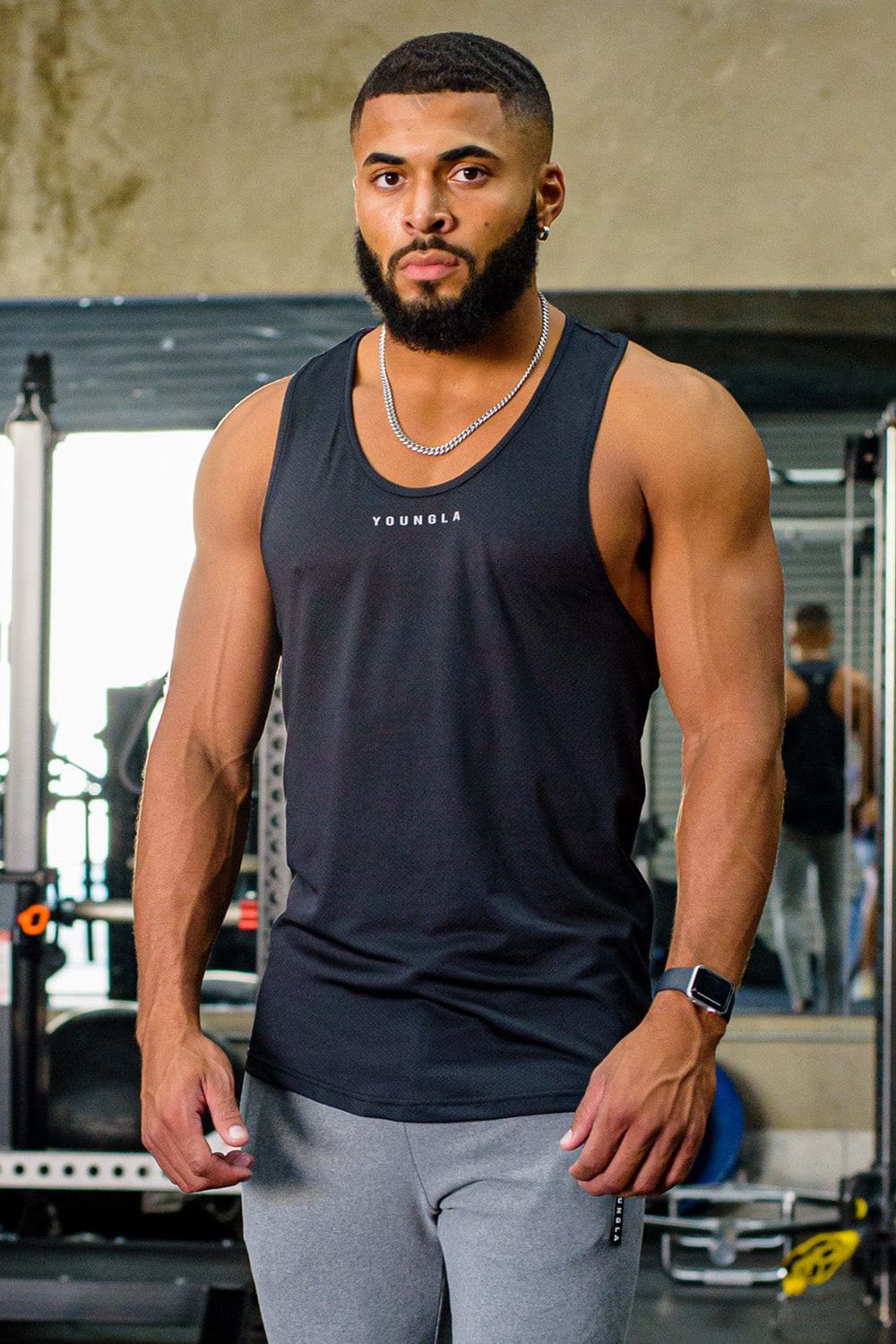 Navy Young LA 305 Performance Line Tank Tops NZ | 1380297-QU