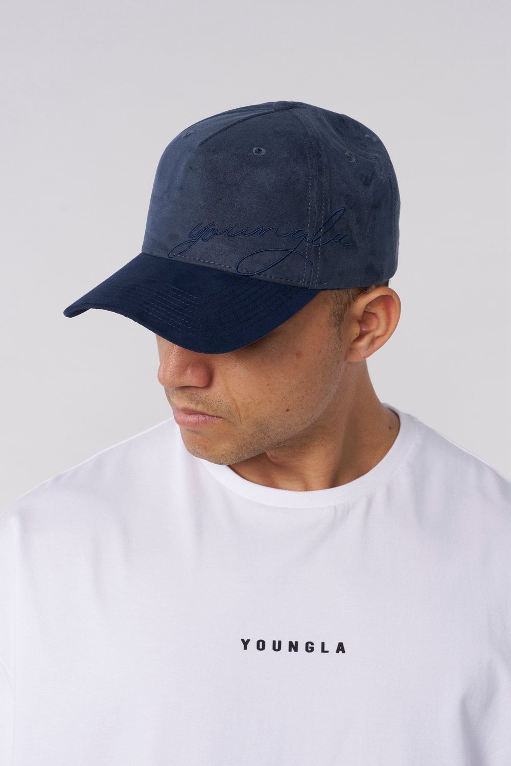 Navy Young LA 937 - Suede Signature Hats NZ | 5463280-XP