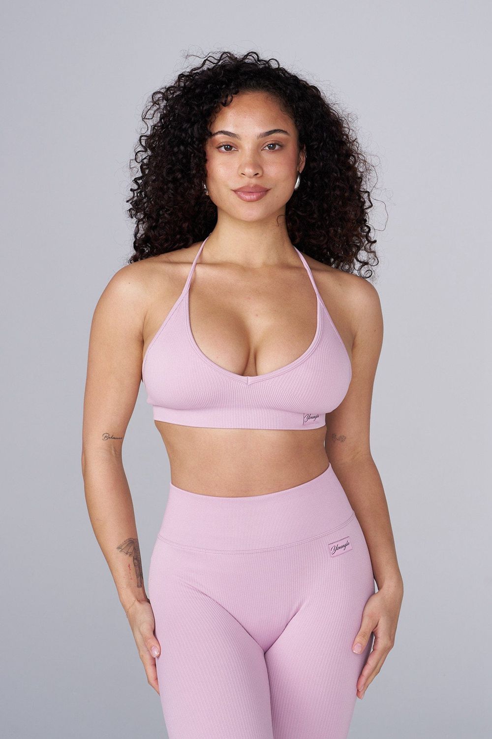 Pink Young LA W343 Ribbed Seamless Bra NZ | 7264301-QJ