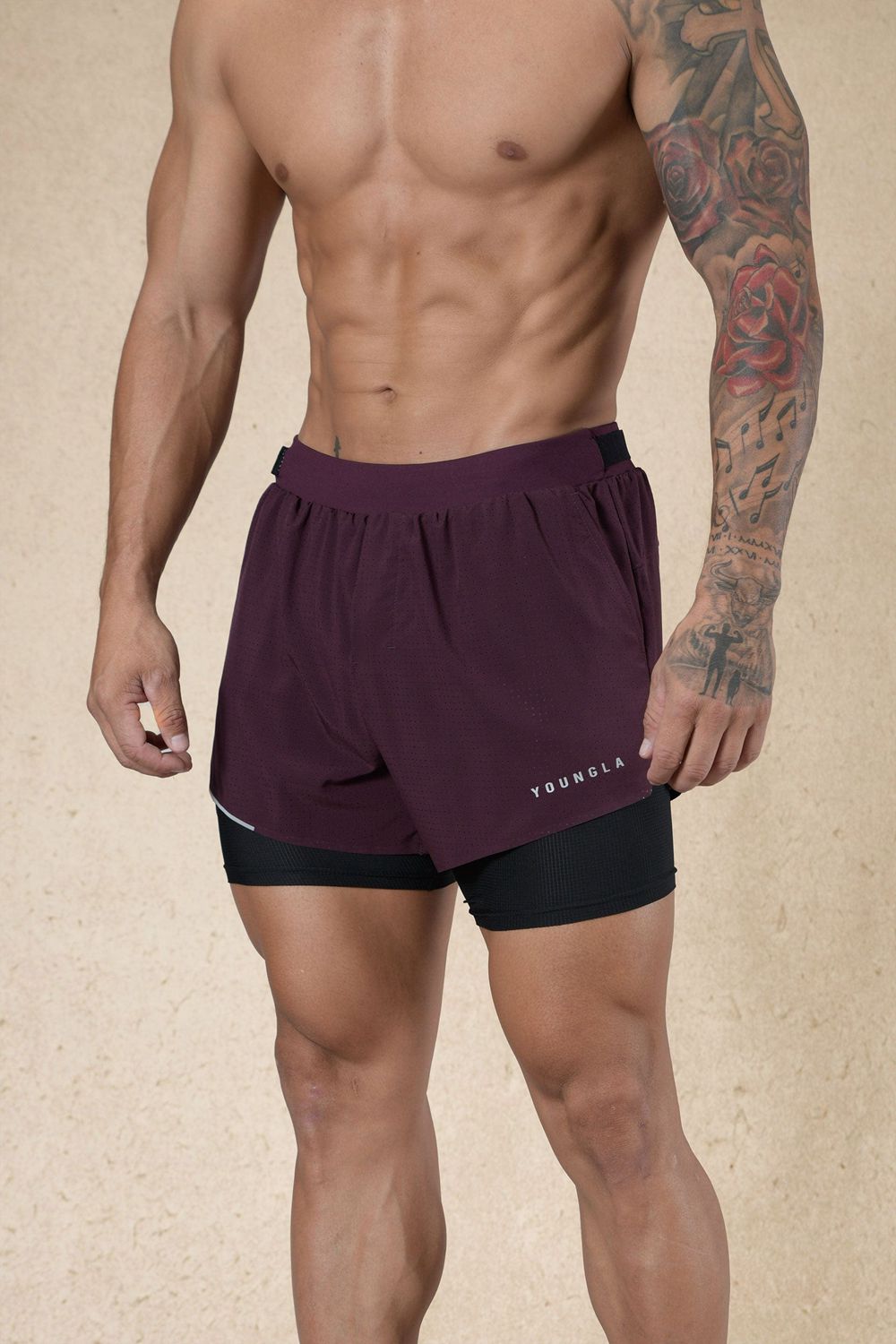 Purple Young LA 124 - 6am Compression Shorts NZ | 1390246-ZY