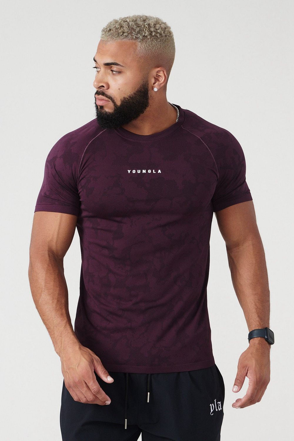 Purple Young LA 437 Digital Compression Tees NZ | 3016247-WO