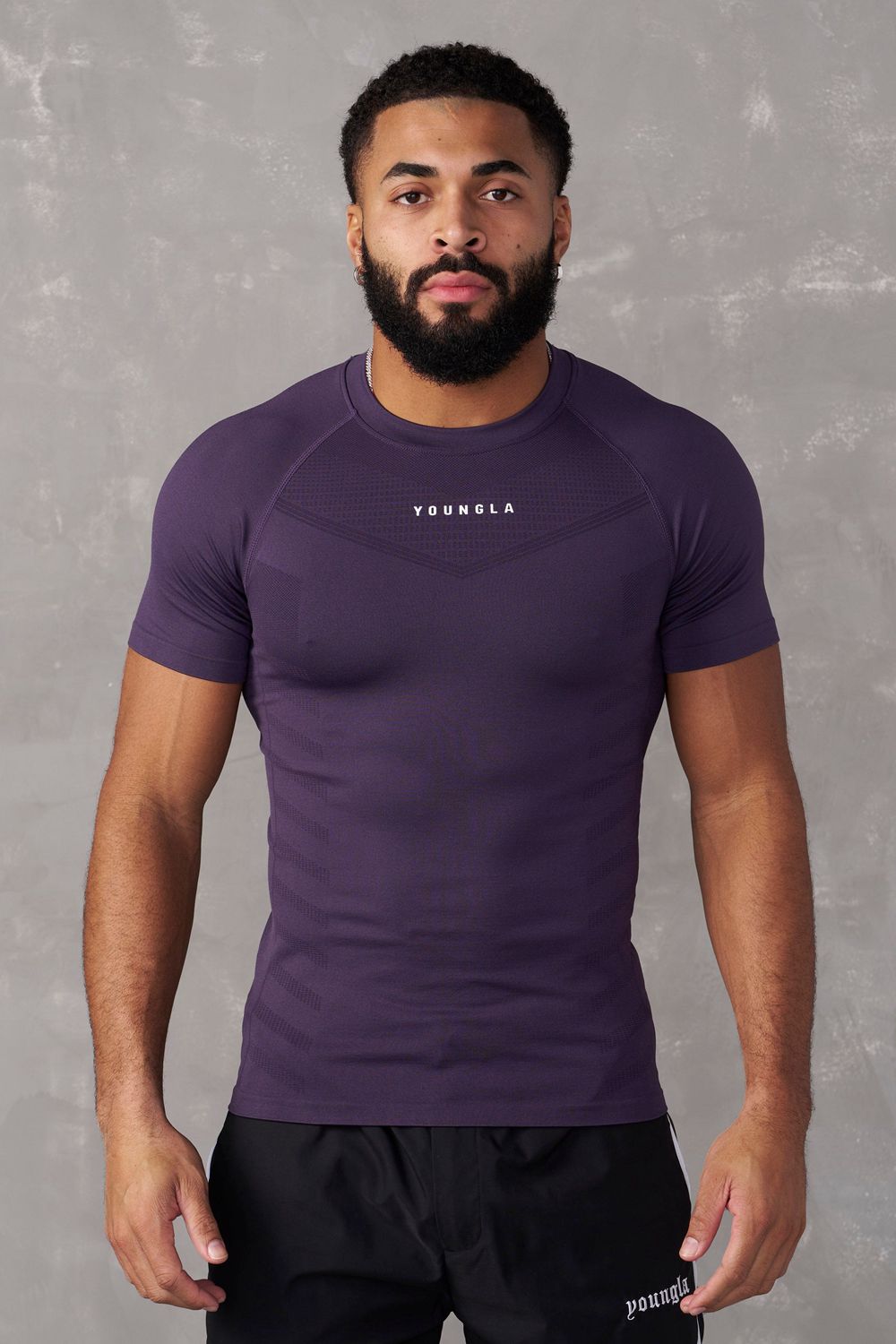 Purple Young LA 475 Supervillain Compression Tees NZ | 9463701-BL