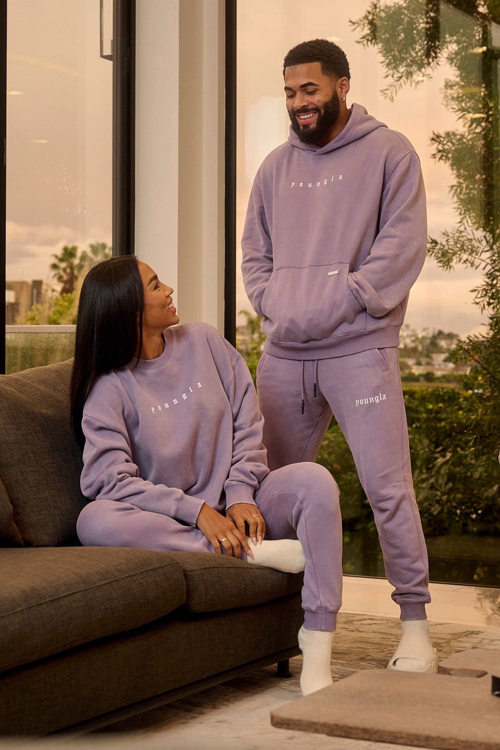 Purple Young LA 5018 - Love Sets - Hoodies NZ | 9628453-OC