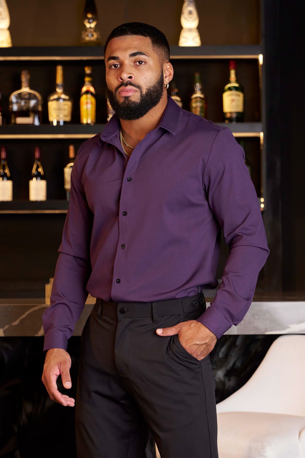 Purple Young LA 803 - Formal Dress Shirts NZ | 7938640-PO