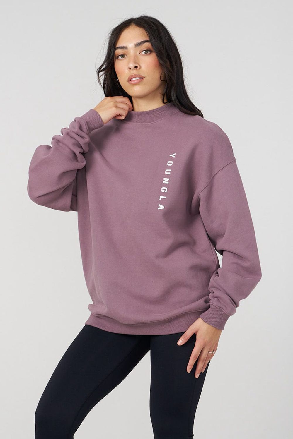 Purple Young LA W539 Eternal Crewneck NZ | 6095431-JX