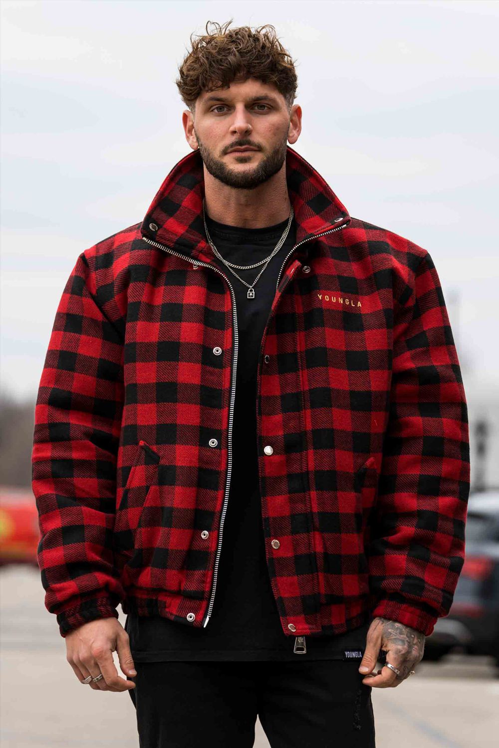 Red Black Young LA 563 Kingpin Jackets NZ | 6912837-EB